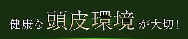 健康な頭皮環境が大切!