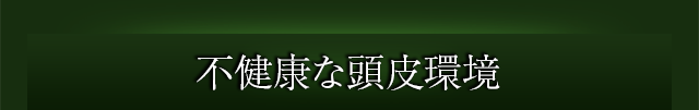 不健康な頭皮環境