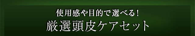 使用感や目的で選べる!厳選頭皮ケアセット